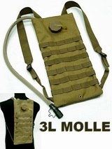 MOLLE 3L Hydration Water Backpack Bag COYOTE TAN
