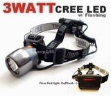 3W CREE LED 3 Mode Headlight Headlamp Torch w/Red Tail light