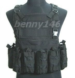 8 Magazine Pocket COMMANDO MOLLE Tactical Vest B+