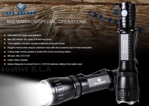 Olight M20S Warrior Premium R5 Tactical Flashlight