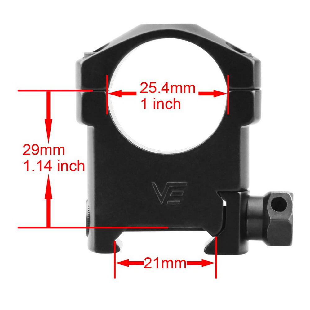 Vector Optics Tactical 25.4mm High Mark Weaver Mount Ring SET