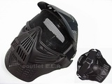 Full Face Airsoft Goggle Mesh Mask w/Neck Protect