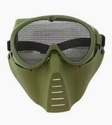 Airsoft Face Guard Mesh Tactical Mask Goggles OD