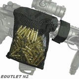 Ammo Brass Shell Catcher Mesh Zipper Bag Black