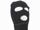 SWAT Balaclava Hood 3 Hole Head Face Knit Mask BK