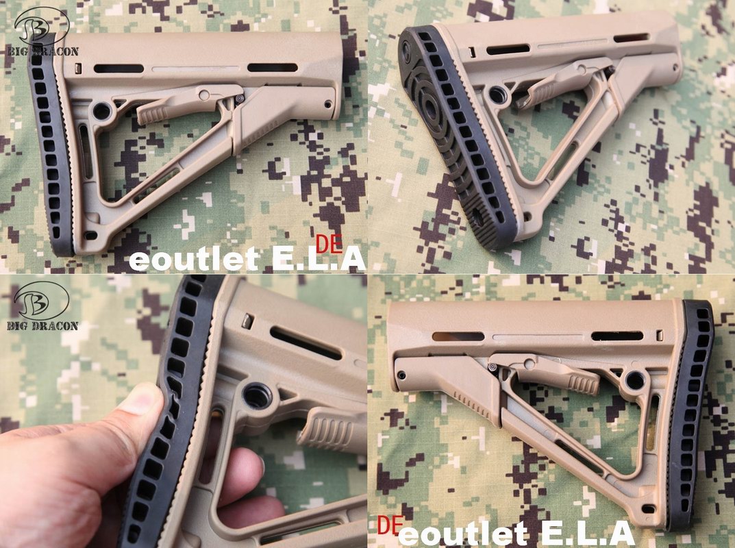 BD CTR PLUS Carbine STOCK w/Enhanced Butt Pad DE/Tan