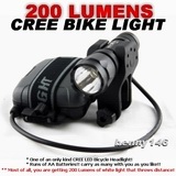Bicycle Bike Light 200 Lumens CREE XR-E LED AA
