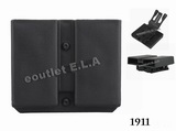 Blade Tech BT Style Double Mag Pouch for 1911 .45 Single (BK)