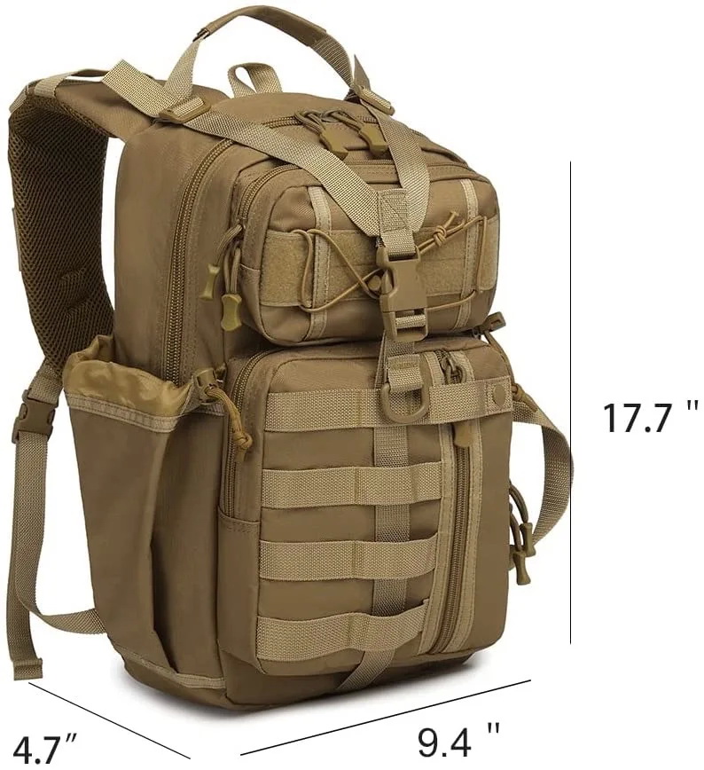 1000D Bag Sling Chest Backpack Molle Tactical Rucksack Tan