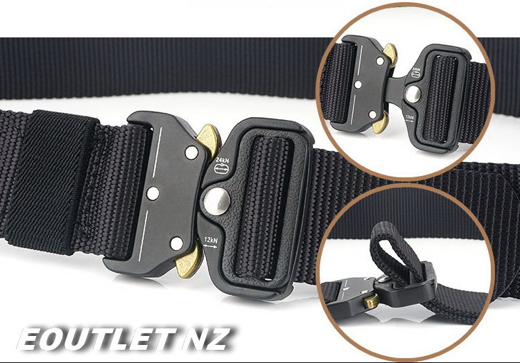 Heavy Duty 1.5\" Cobra Style Buckle Nylon Belt w/QR 2 BK