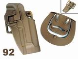 Q.R. Beretta 92/96 M92 Pistol Paddle Belt Holster TAN