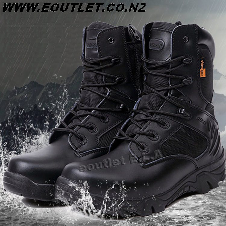 Delta Tactical 8\" Tall Side Zipper Boots 516 Black EU39-46