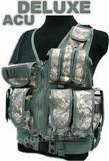 DELUXE Cross Draw Tactical Assault Vest ACU DIGI