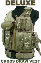 DELUXE Cross Draw Tactical Assault Vest MULTICAM