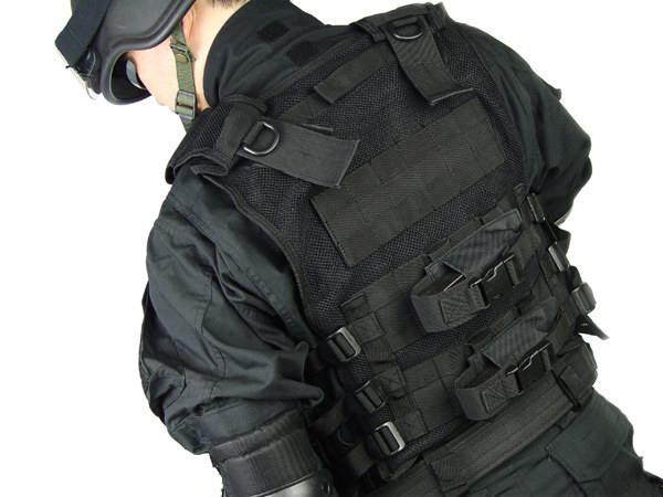 DELUXE Cross Draw Tactical Assault Vest SWAT BLACK