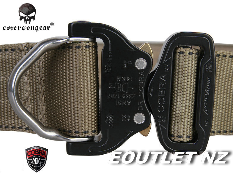 Emerson Military Cobra D-Ring Riggers 1.75\" Shooter Belt BK