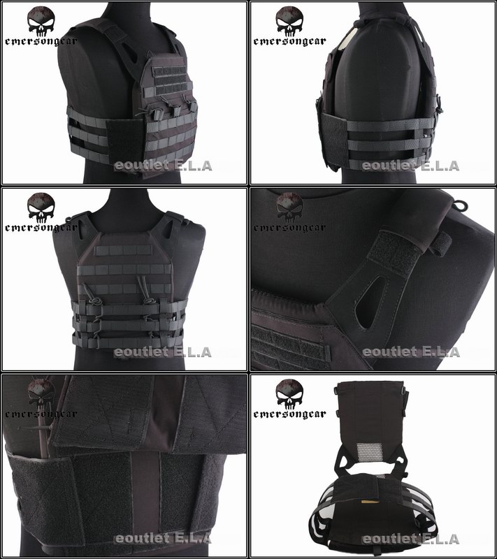 Emerson JPC Jump Plate Carrier Tactical Vest Black