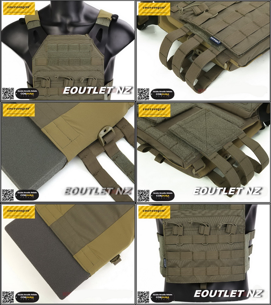 Emerson JPC Jump Plate Carrier Tactical Vest (RG Ranger Green)
