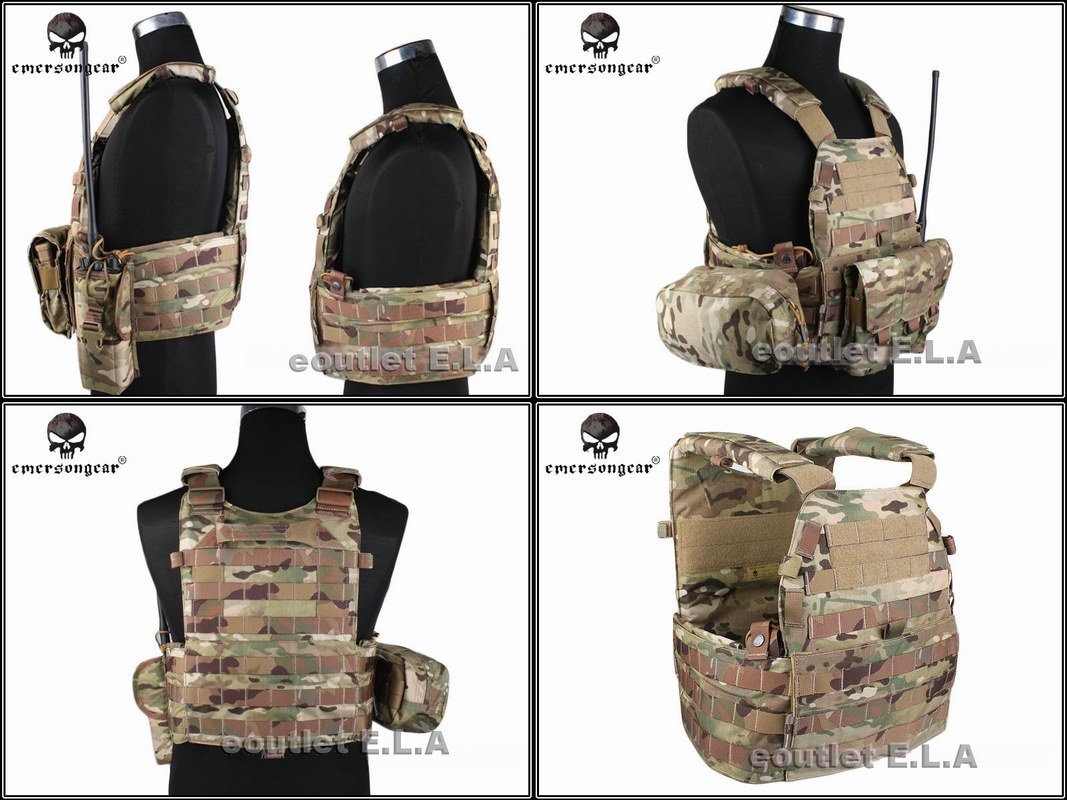 EMERSON LBT6094A Style Plate Carrier w/3 Pouch AOR2