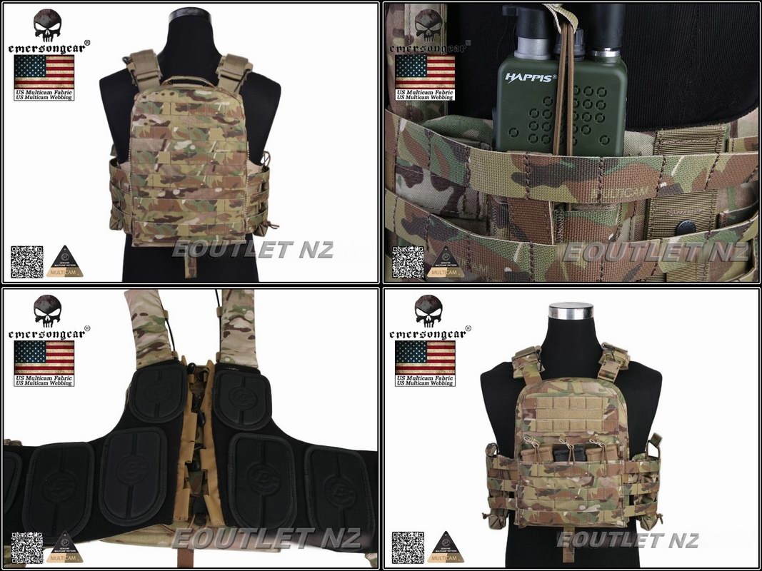 EMERSON Navy Cage Plate Carrier Vest Body Armor NCPC CP Style MC