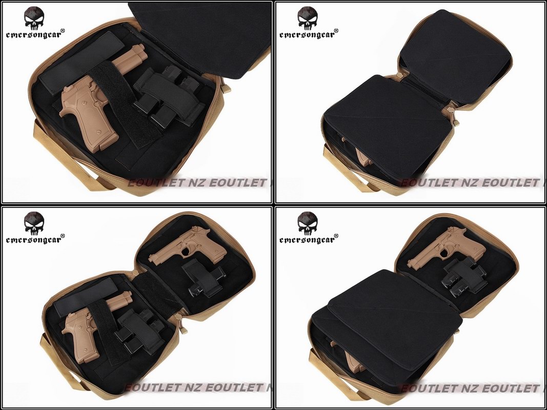 EMERSON Tactical Dual Pistol / Handgun Soft Carrying Case BLACK