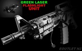 E-TACTICAL Tactical GREEN Laser & Flashlight Combo Unit