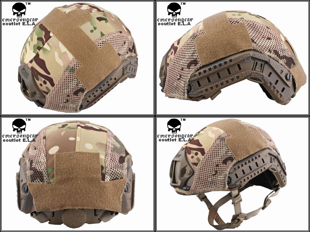 Emerson Tactical Fast Helmet Cover w/ Mesh M.CAM