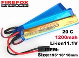 FireFox 11.1V 1200mAh Li-Po 3 cell Battery 20C
