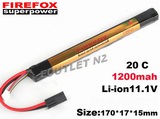 Firefox 11.1V 1200mAh LiPo Li-Po Li-Polymer Stick Battery 20C