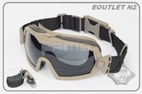 FMA Tactical Regulator Goggle With Fan (Dark Earth DE) w/Case