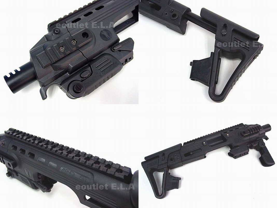 RONI-G1 Glock Carbine Kit for Marui/KSC G17 Black