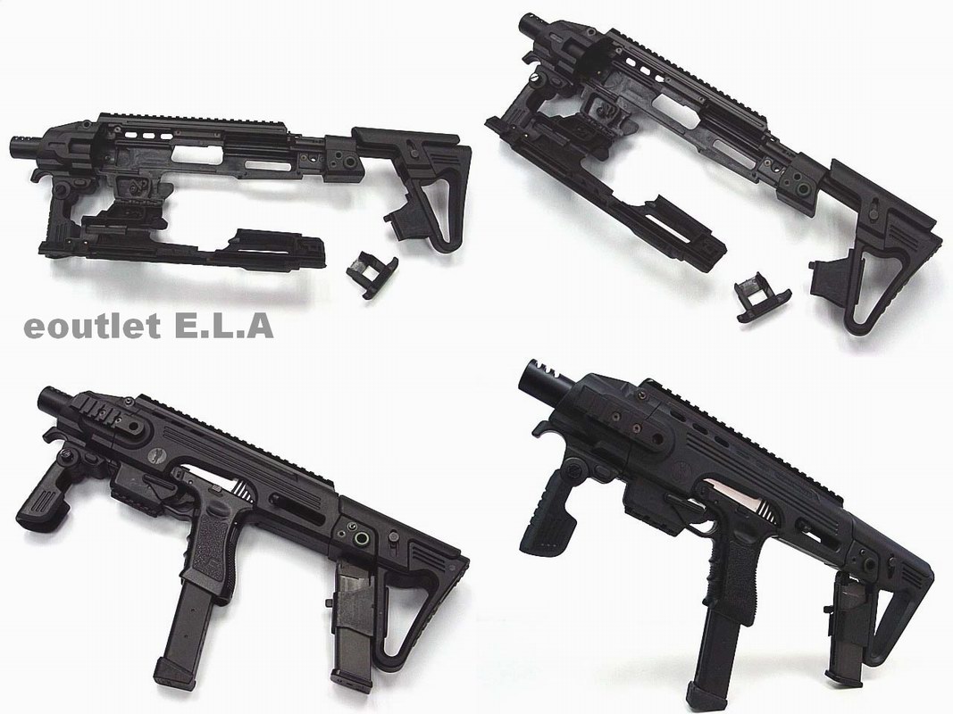 RONI-G1 Glock Carbine Kit for Marui/KSC G17 Black