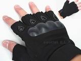 Half Finger Tactical Knuckle Assault Gloves - BLK
