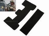 Tactical Large 2pcs Velcro Helmet Sticker Black