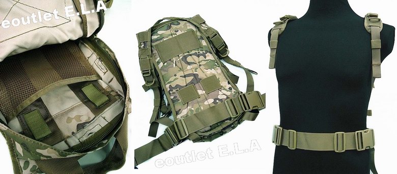 Tactical Utility MOLLE Hydration Water Backpack 1000D Multicam