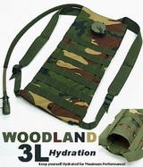 MOLLE US Army 3L Hydration Water Backpack WOODLAND