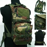 Tactical Utility MOLLE Hydration Water Backpack Ver.A Woodland