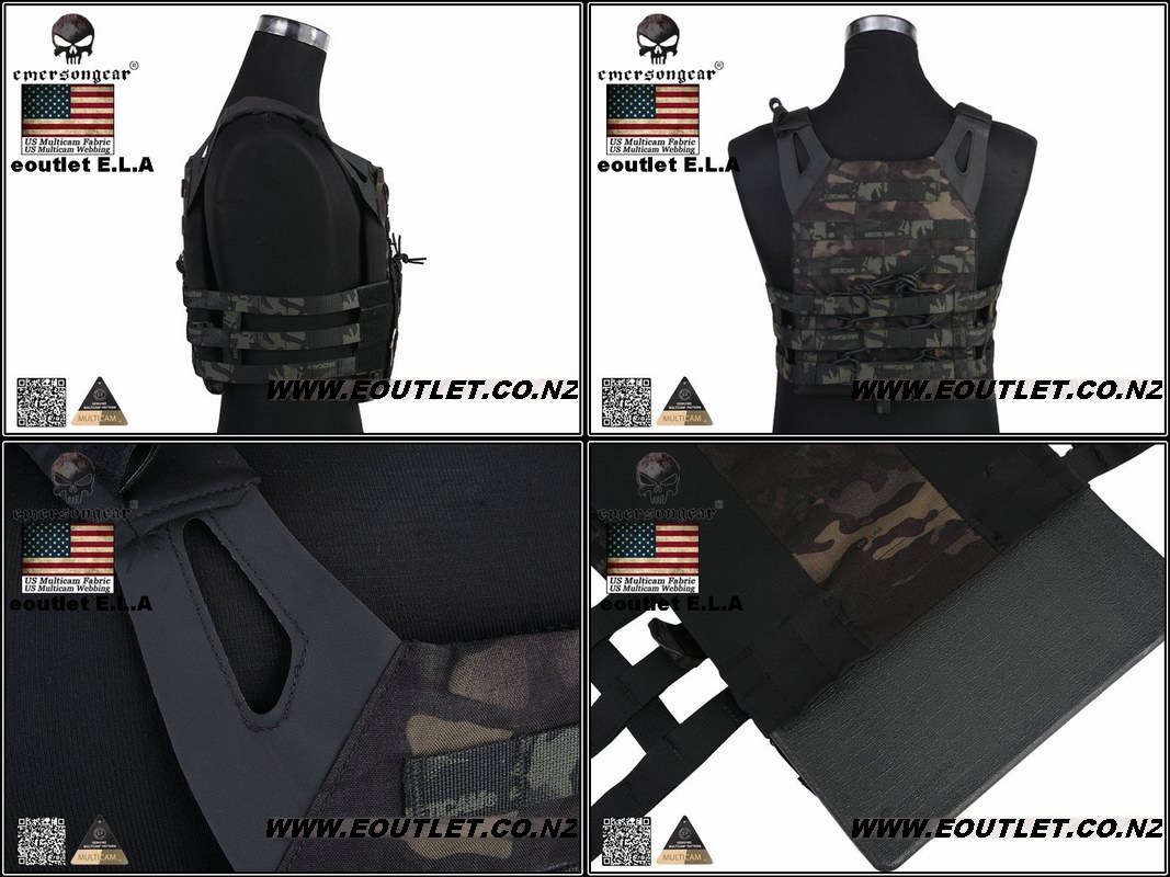 Emerson JPC Jump Plate Carrier Tactical Vest (Multicam Black)