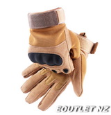 Full Finger Tactical Knuckle Assault Gloves - COYOTE TAN