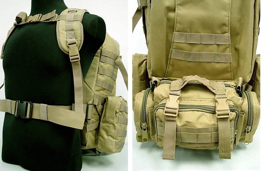 USMC LARGE Tactical Assault Hunting Backpack TAN