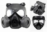 M04 Dummy Gas Mask w/ DUAL Ventilating Fan BK