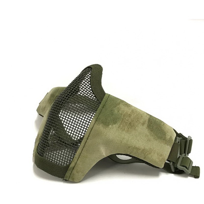 P.D Tactical Foldable Half Face Mask w/ Metal Mesh Airsoft AT-FG