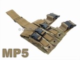 MP5 Triple LONG Magazine Dropleg Leg Pouch M.cam