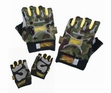 M.P. Half Finger Tactical Assault Gloves Woodland