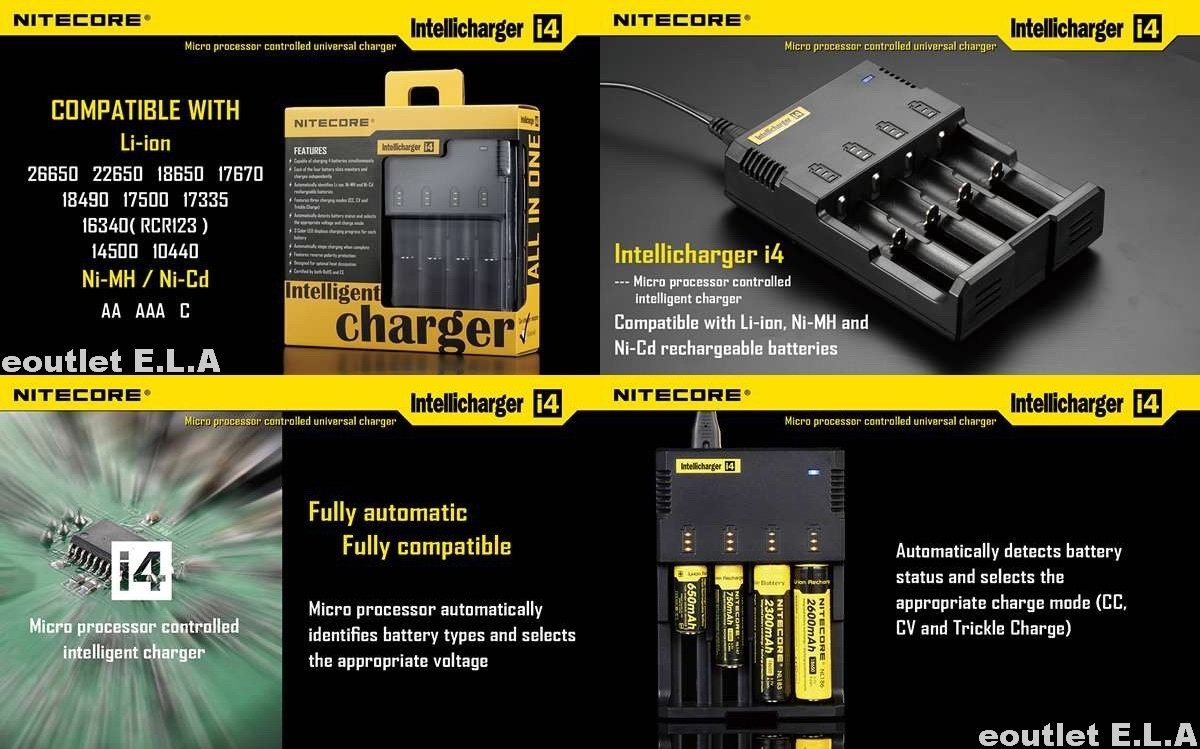 NiteCore i4 Intellicharger ALL IN ONE CHARGER