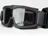 No-fog Military Tactical Goggles w/3 Lens (BK)