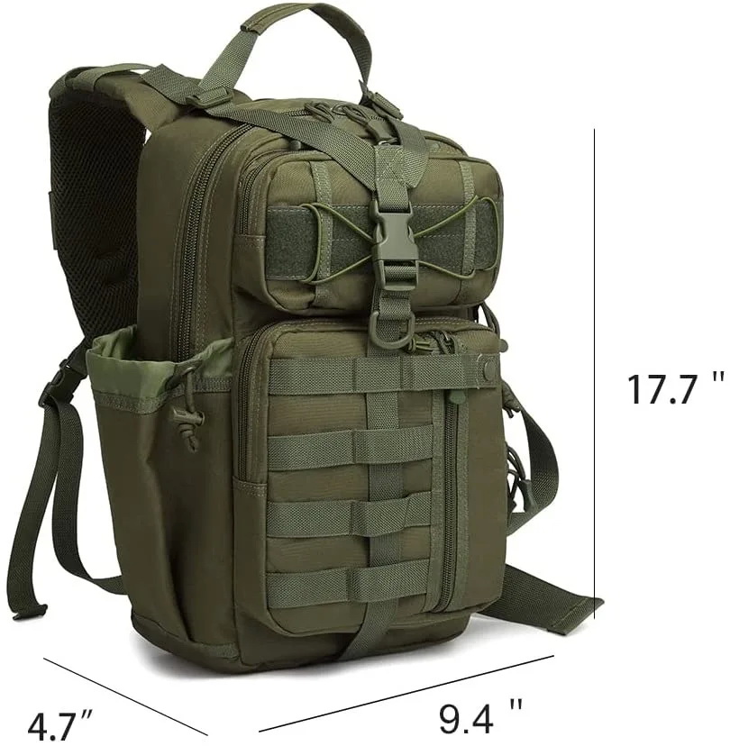 1000D Bag Sling Chest Backpack Molle Tactical Rucksack Olive Dra