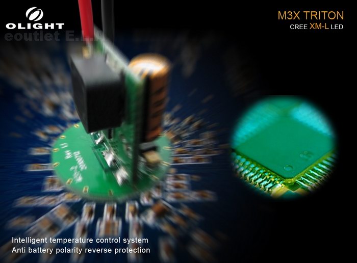 Olight M3X Triton Cree XM-L LED Flashlight 700 Lumens - 800m!