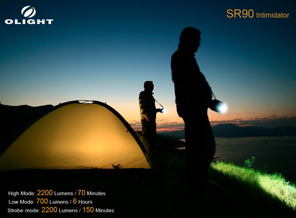 Olight SR90 Intimidator SST-90 2200 Lumens LED Flashlight