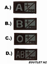 Patches ID - Blood Type Velcro Patch V2 ( +POS and -NEG )